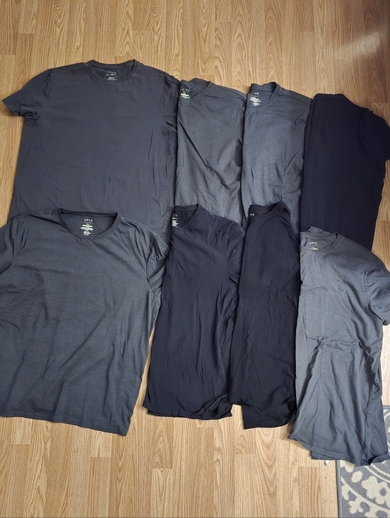Apt. 9 Other - Apt. 9 Men's Crew Neck Tees Lot Of 8 Charcoal Gray And Black XXL Super Soft